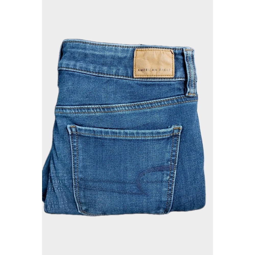 American Eagle 360 NexLevel Stretch Skinny Jeans Women Sz 8 High Rise Jegg #447C - Picture 7 of 7